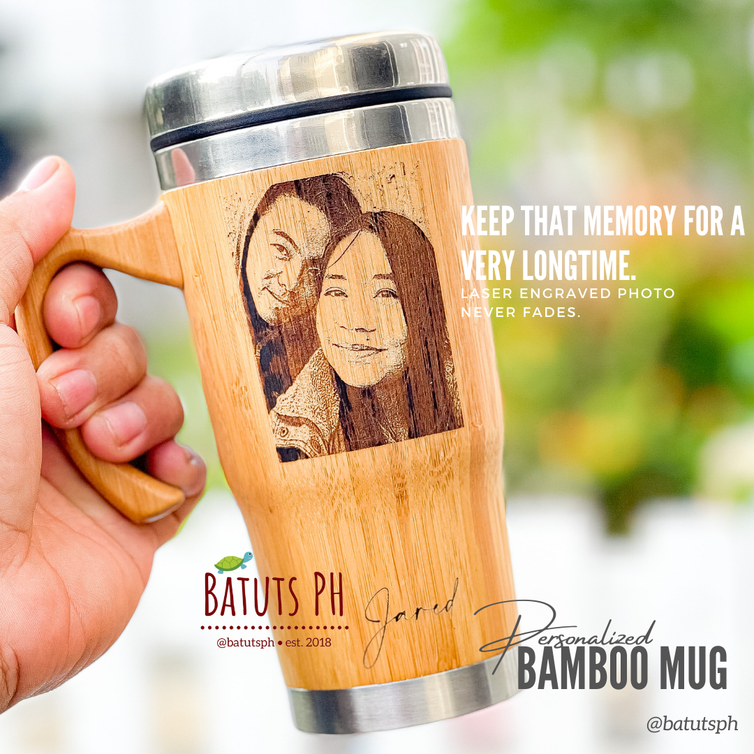BatutsPh Bamboo Mug Ver.2 450ml Tall Bamboo Mug for Hot & Cold
