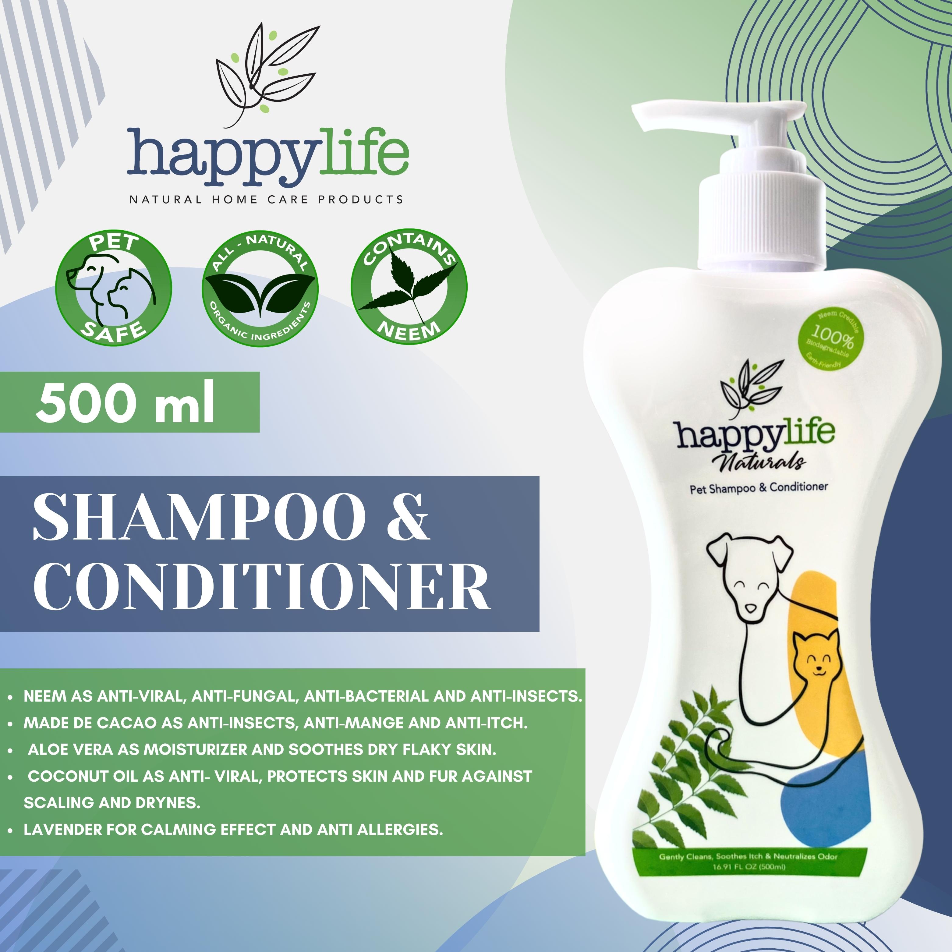 500ml Pet Shampoo and Conditioner for Dogs and Cats Soothes itch