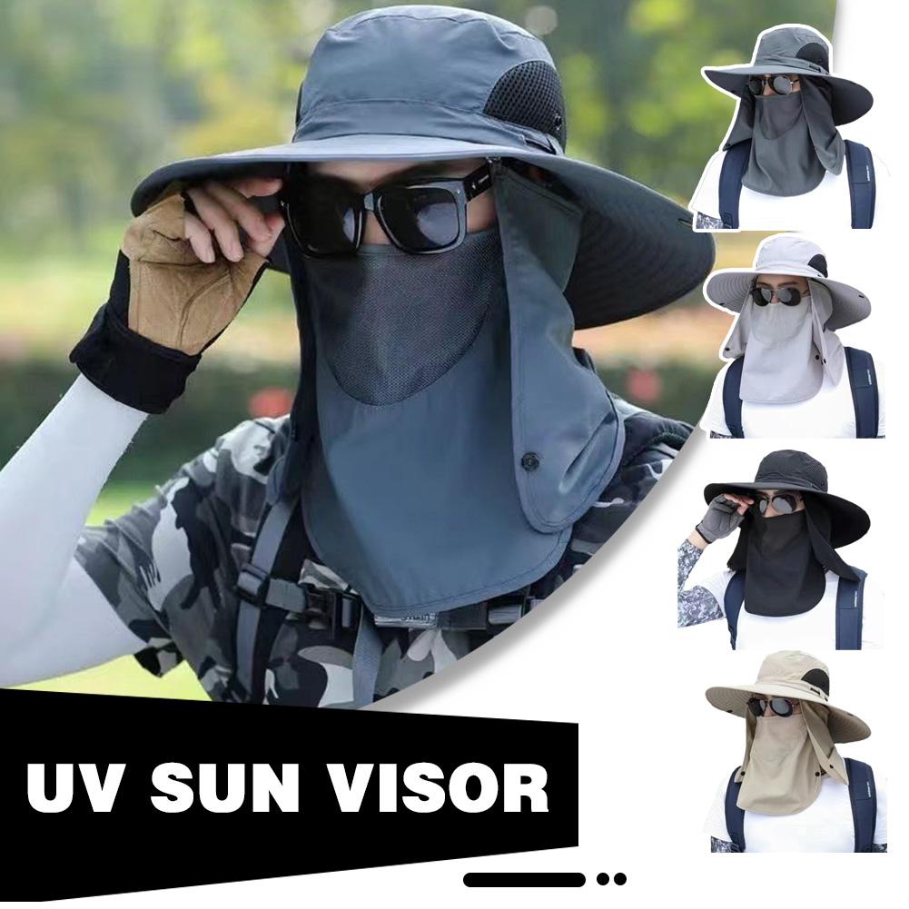 Mountaineering Fishing Hat Men Outdoor Fisherman Hat UV-proof Face Sun Hats  Sun Cover Protection K7S0