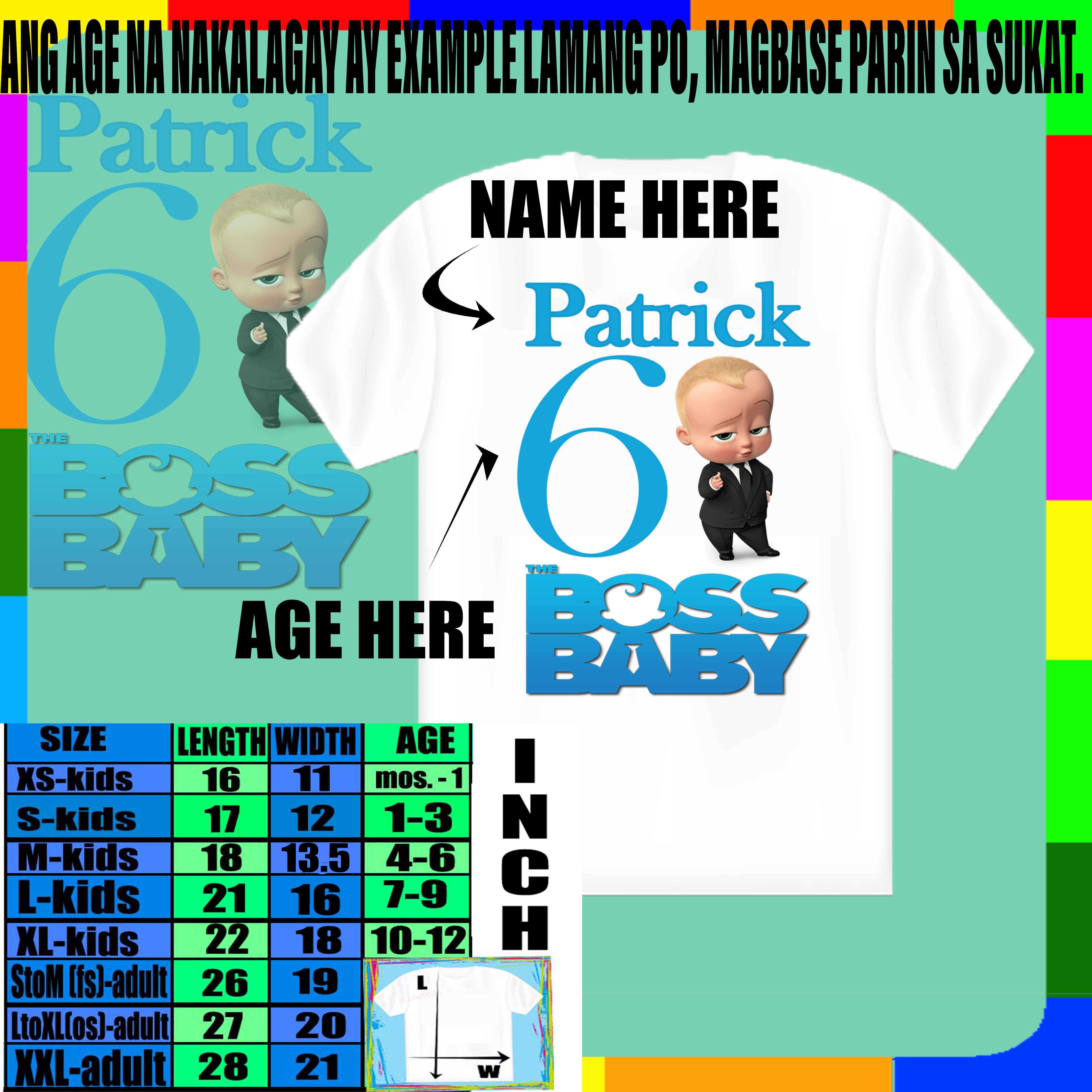 PERSONALIZED BOSS BABY TSHIRTS BABY BOSS T-SHIRT DESIGN