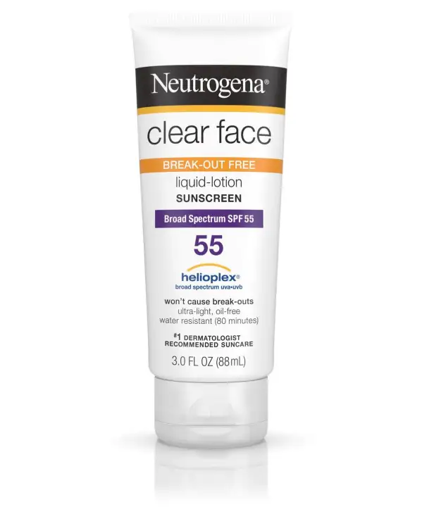 neutrogena liquid face sunscreen