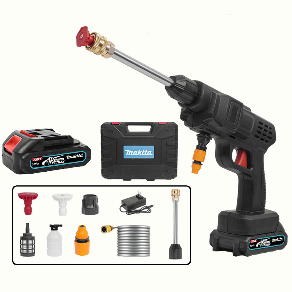 MAKITA Pressure Washer 48V 2 Batteries Portable Cordless car wash spray