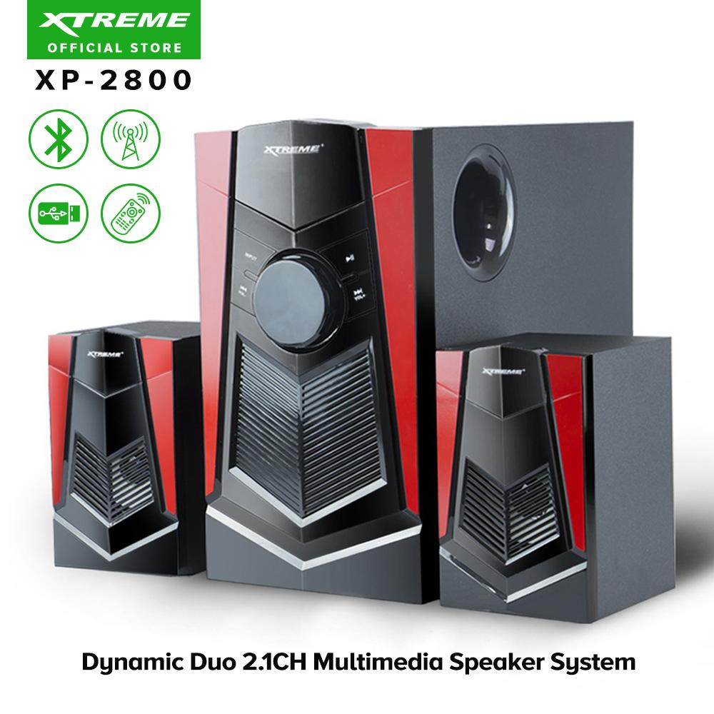 XTREME XP-2800 Dynamic Duo 2.1CH Multimedia Speaker System (Black/Red)