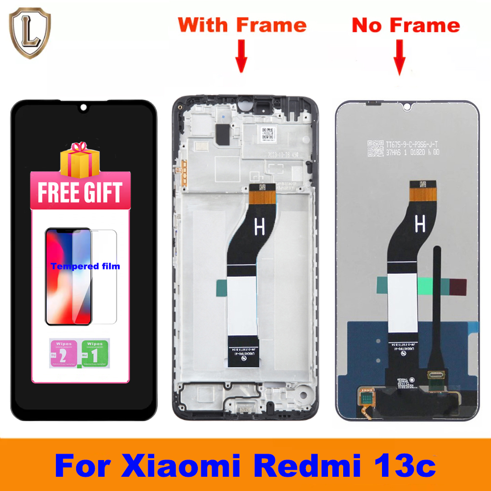Écran LCD + Vitre Pour Xiaomi Redmi 13C - Blanc - Compatible Modèles 23100RN82L, 23106RN0DA, 23108RN04Y