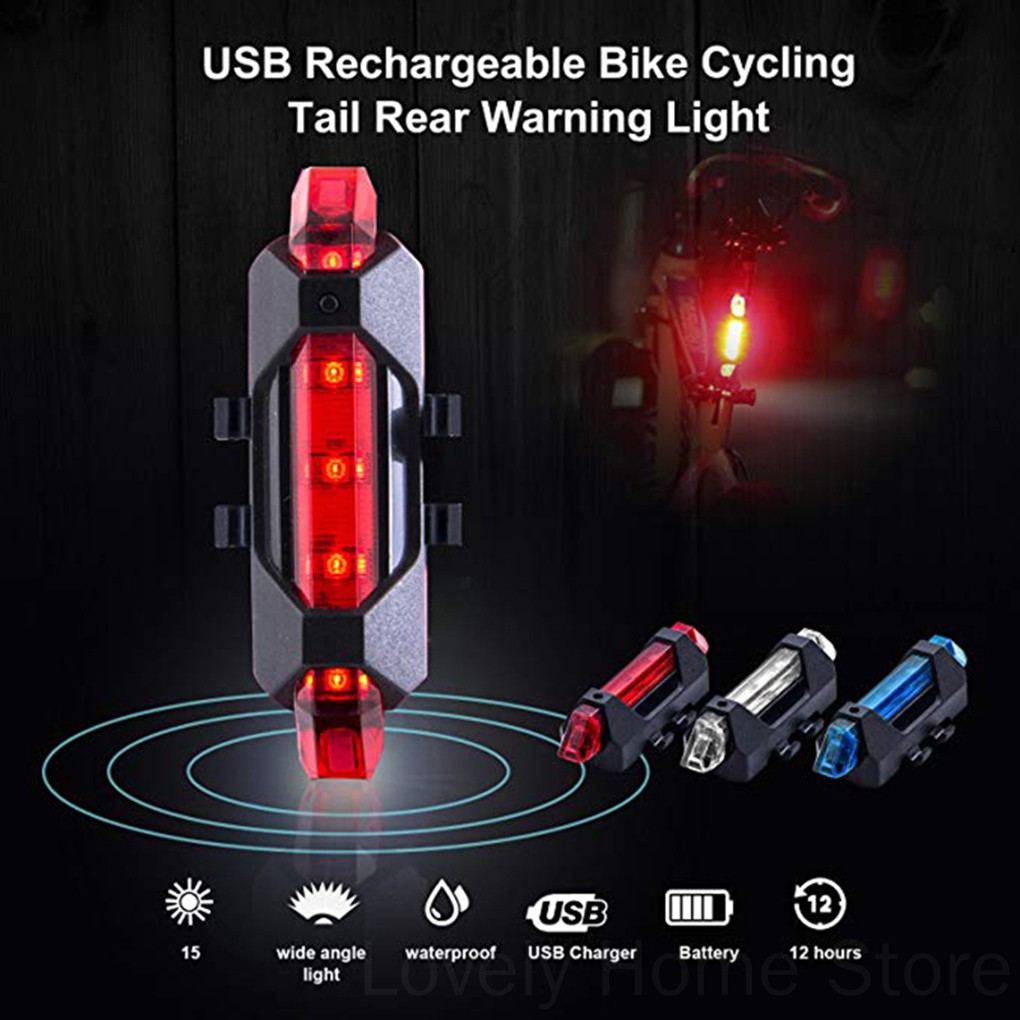 usb rechargeable bike tail light