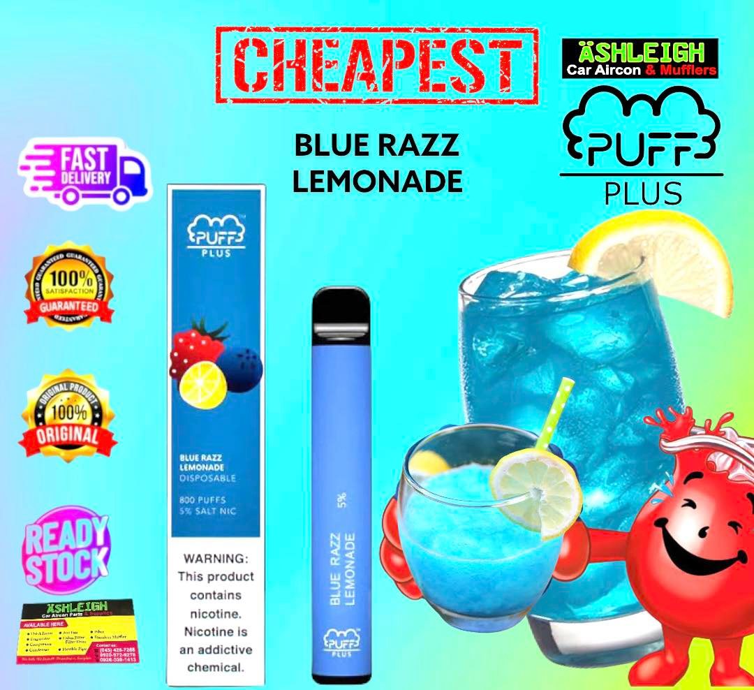 Puff bar Plus BLUE RAZZ LEMONADE Vape smoke vapers full set（800 Puffs