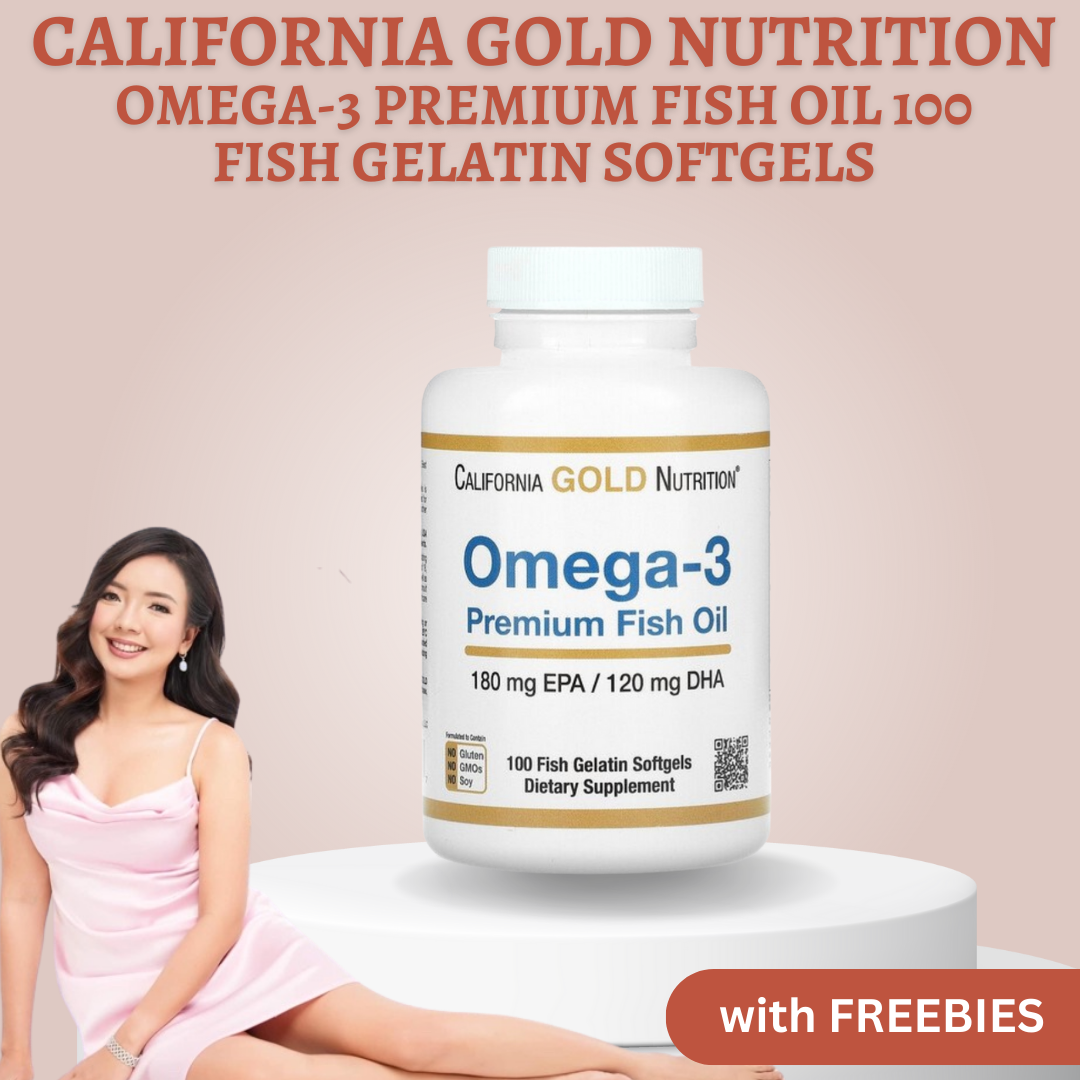 California Gold Nutrition Omega3 Premium Fish Oil 100 Fish Gelatin