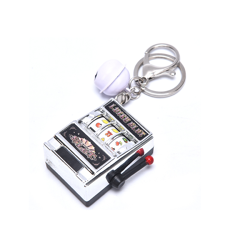 Game Decompression Slot Machine Key chain keyring Mini Fruit Handheld Box