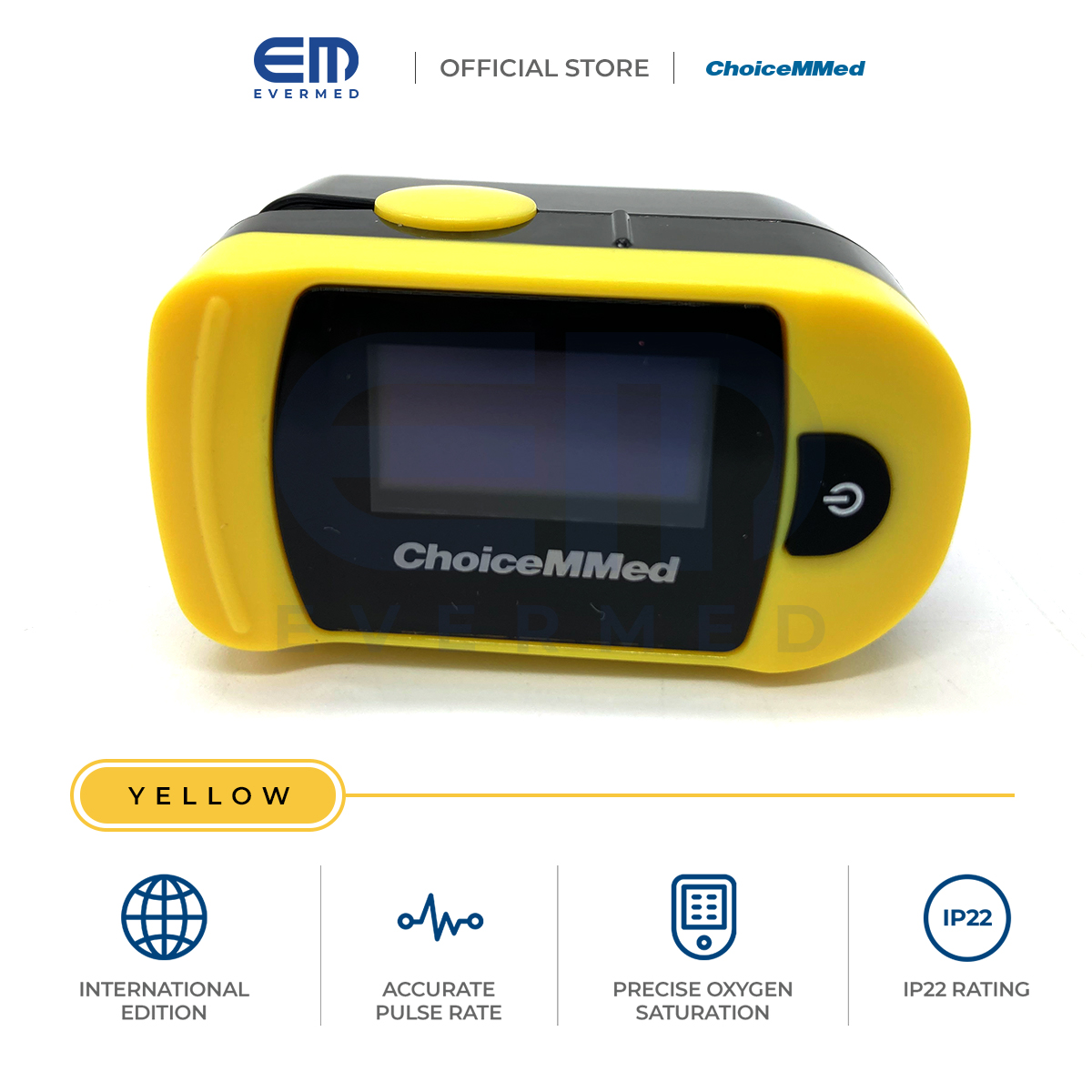 Choicemmed Adult Pulse Oximeter YELLOW Edition Quality Adult