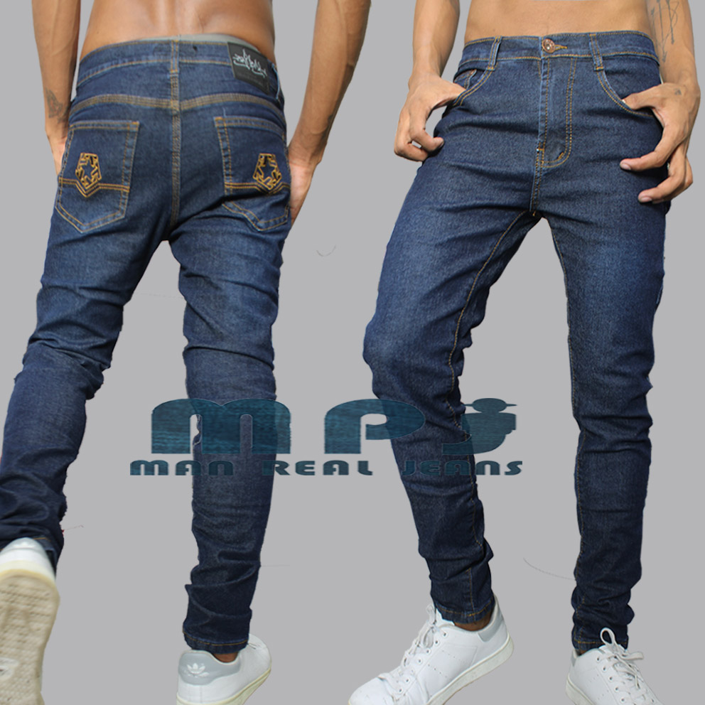 MPJ Lalaki Maong / Man Dark Blue Jeans Skinny Pants Stretchable Denim ...