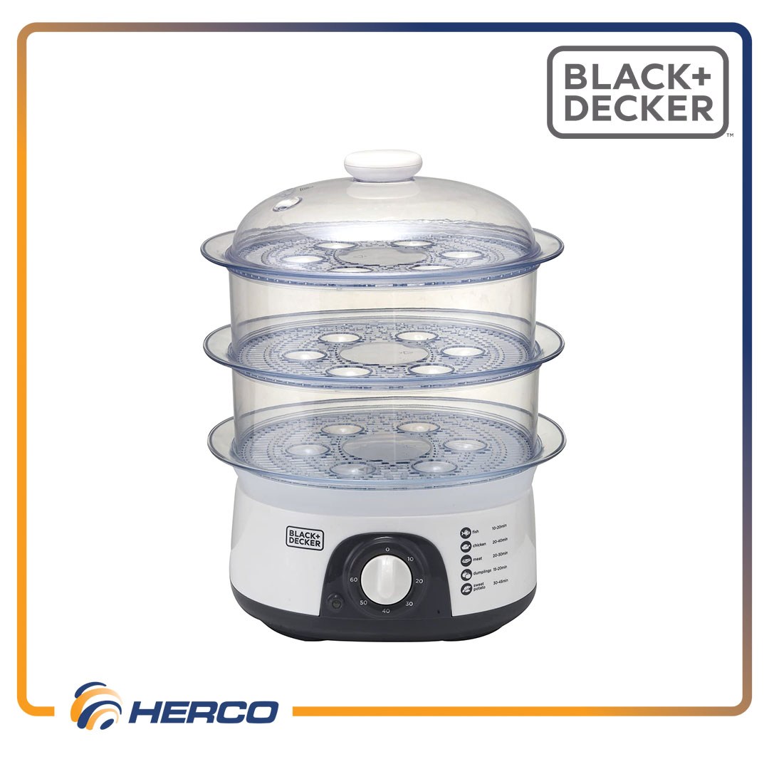 BLACK+DECKER™ 3 Tier Electric Food Steamer with 10L Stackable Steaming