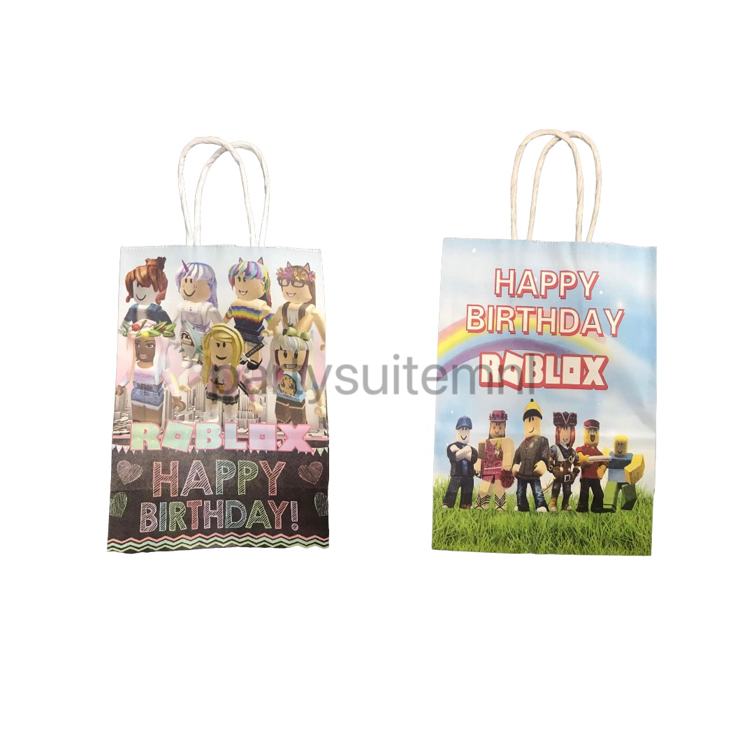 PartySuite 12 Pieces Roblox Game Theme Paper Bags/ Lootbags Lazada PH