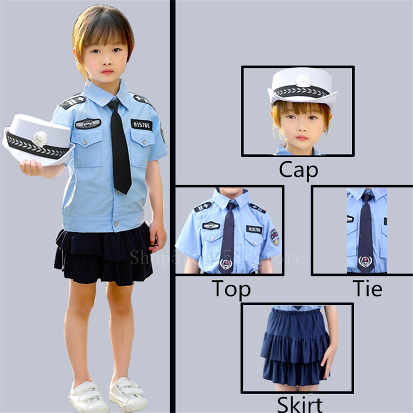 2022 Tiny Cop Children's Day Role Play Officer Boy Girl Police Uniform ...