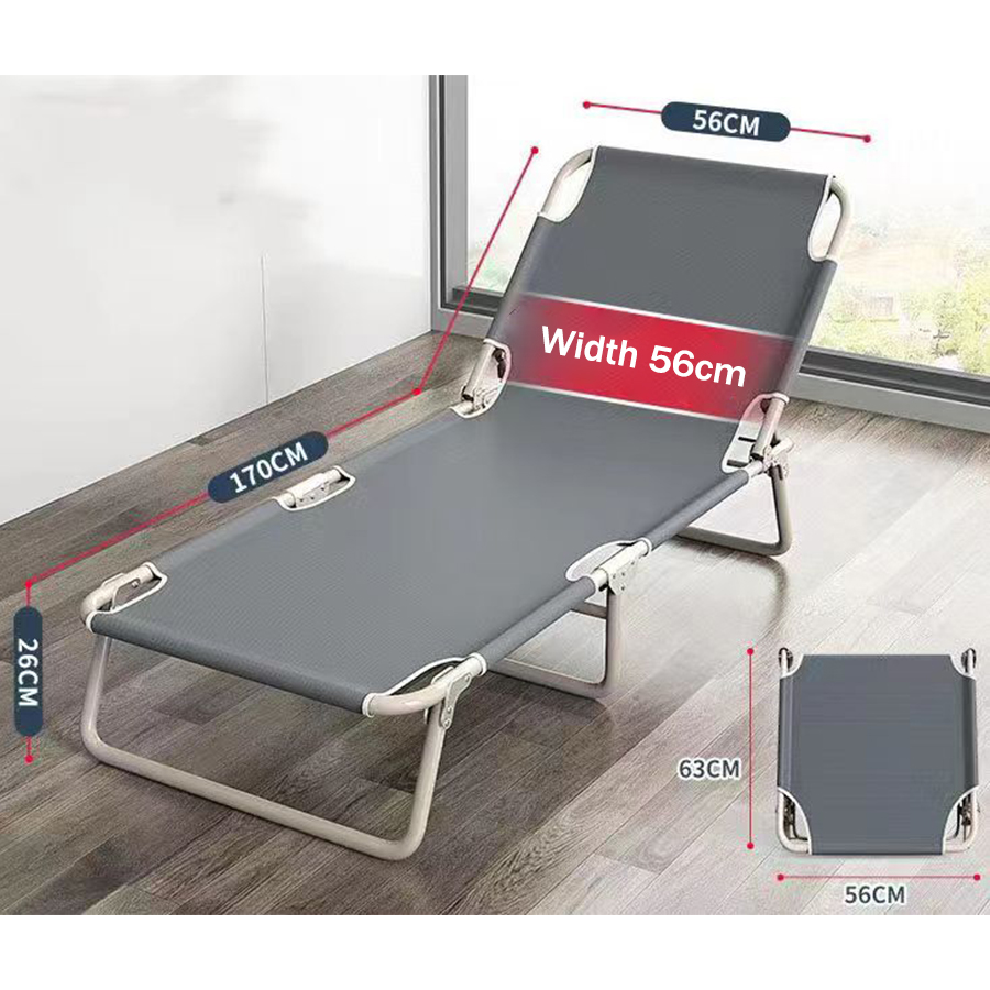 Outdoor Folding Bed Portable Single Nap With Mattress Easy To Carry