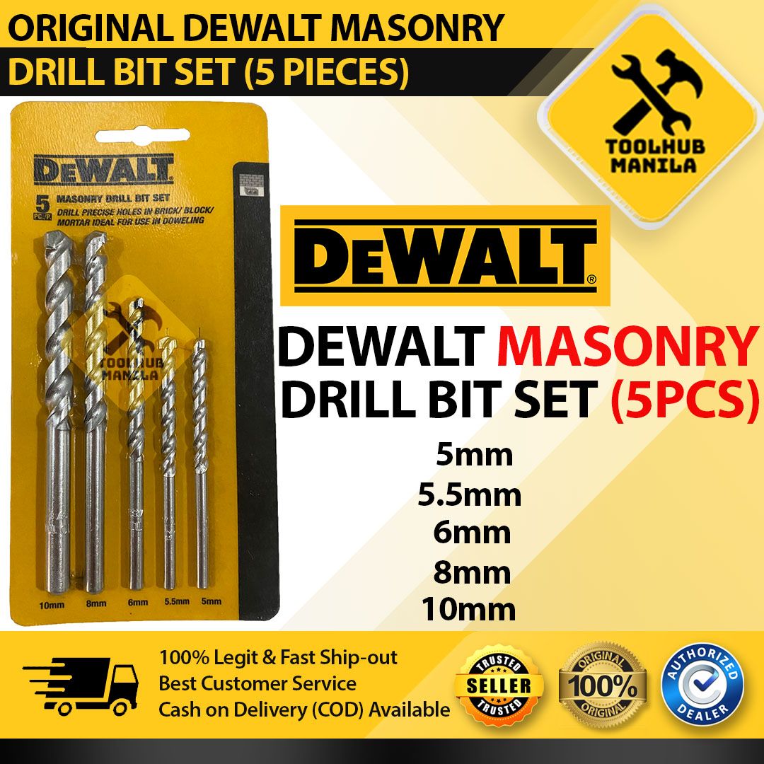 Glass Drill Bit DEWALT 7-Pc Masonry Drill Bit Set Concrete