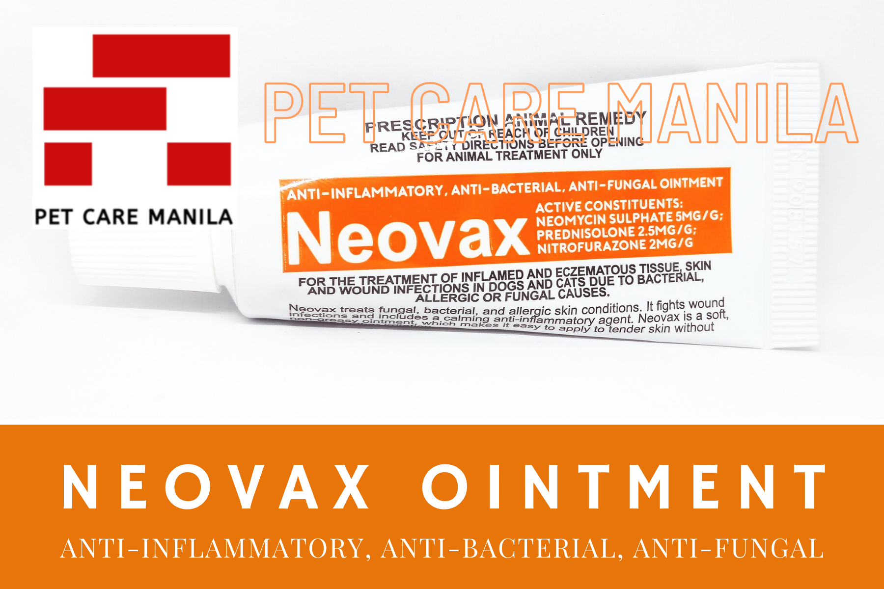 NEOVAX 20g Ointment for Dogs and Cats (AntiInflammatory, Anti