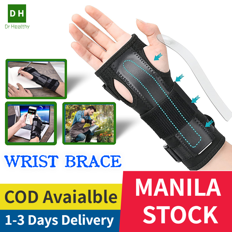 Wrist Splint for Carpal-Tunnel Syndrome, Adjustable Compression Wrist Brace  for Right and Left Hand, Pain Relief for Arthritis, Tendonitis, Sprains