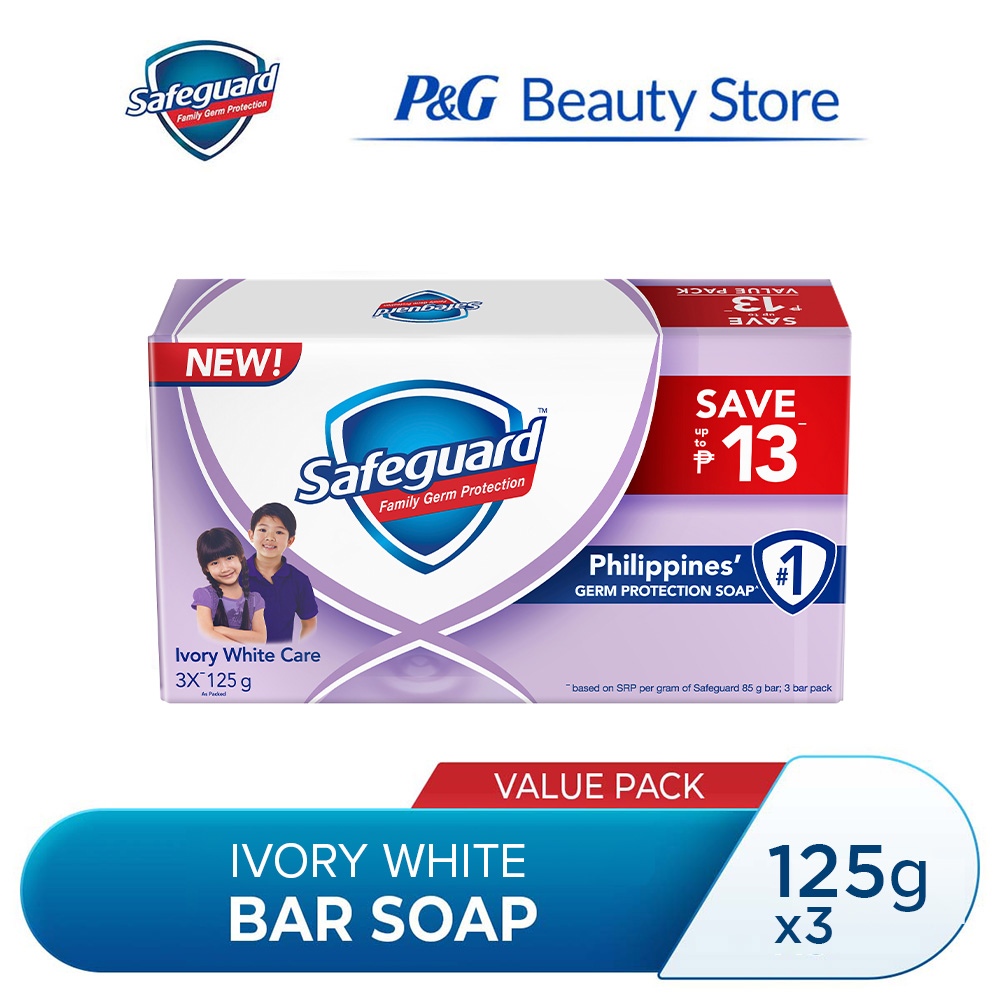 Safeguard Bar Ivory White Care 125gx3 | Lazada PH