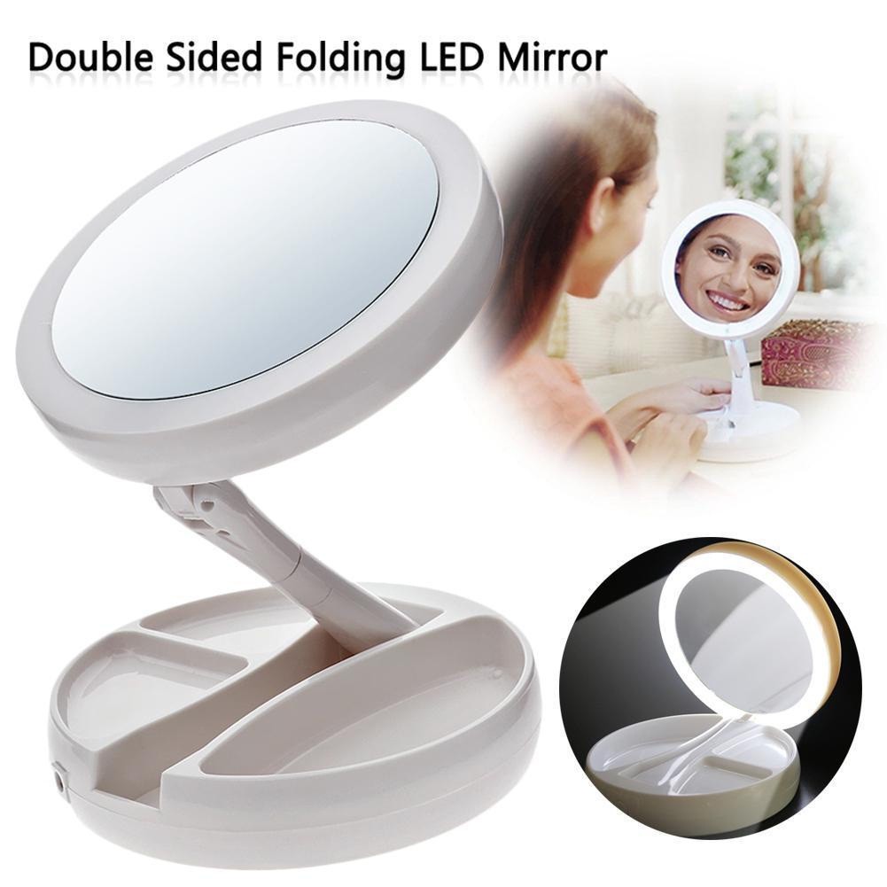 My Foldaway LED Makeup Mirror Folding Lighted Vanity Mirror Lazada PH