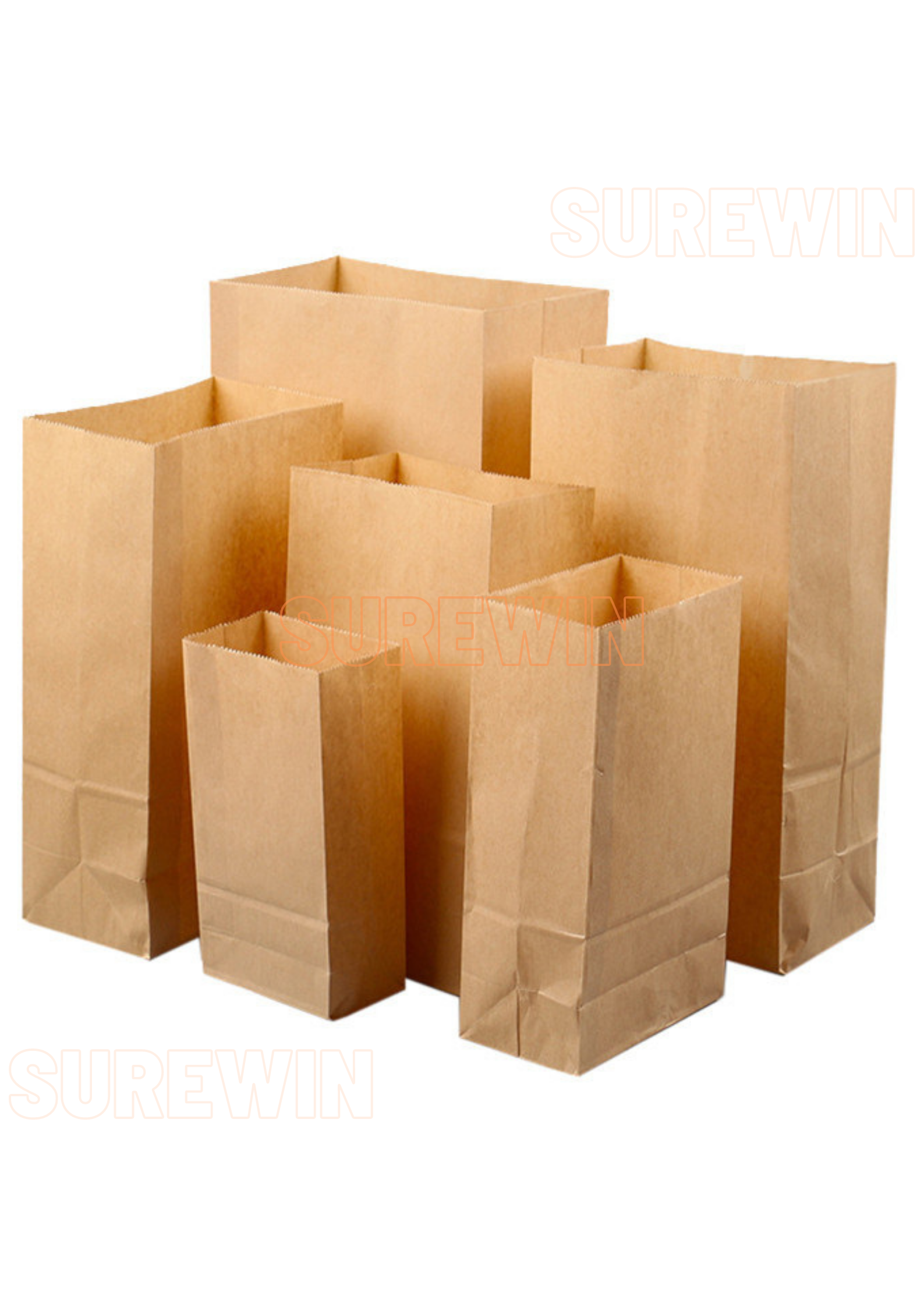 [50 Pack] Kraft Paper Bags with Handles 13 x 10 x 5 12 LB Twisted Rope  Retail Shopping Gift Durable Natural Brown Barrel Sack