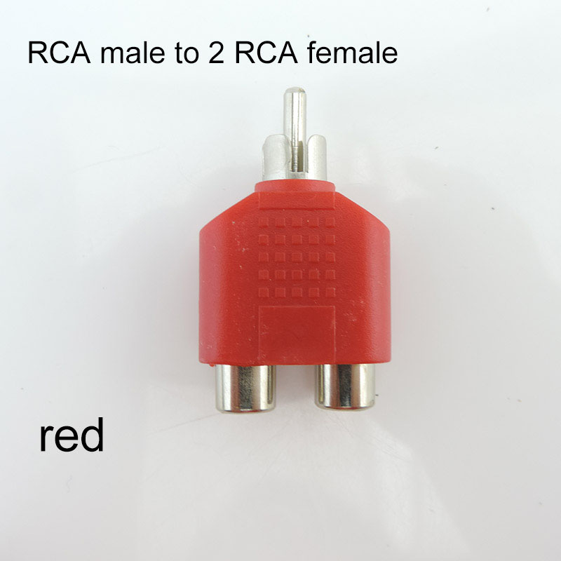 RCA Splitter 1 Male to 2 Female 1 femae 2RCA male Plug Y 3.5mm RCA jack
