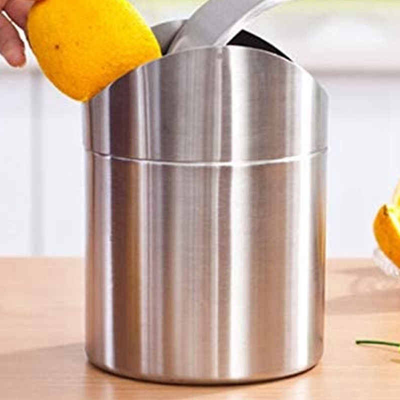Mini Trash Can for Desk with Lid Desktop Trash Can Small Tiny Countertop Trash Bin Can for Office Bathroom Kitchen