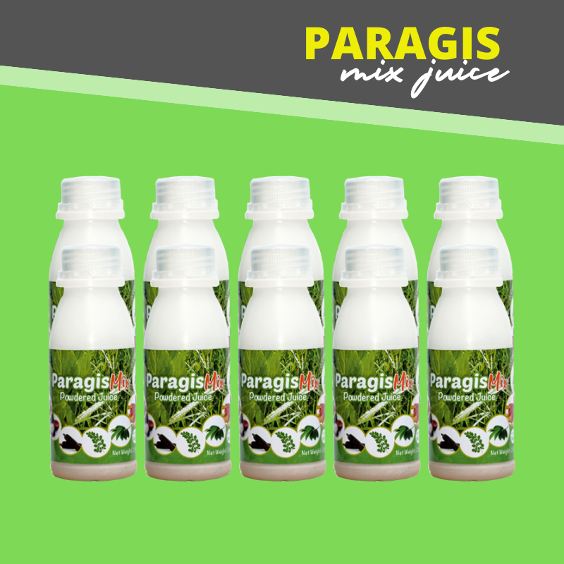 10 Bottles Original Paragis Mix Powder Juice Herbal Drink with Japanese