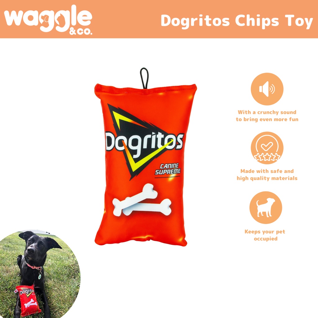 Waggle & Co. Dogritos Chips Toy For Dogs with Crunchy Sound / Pet (Dog