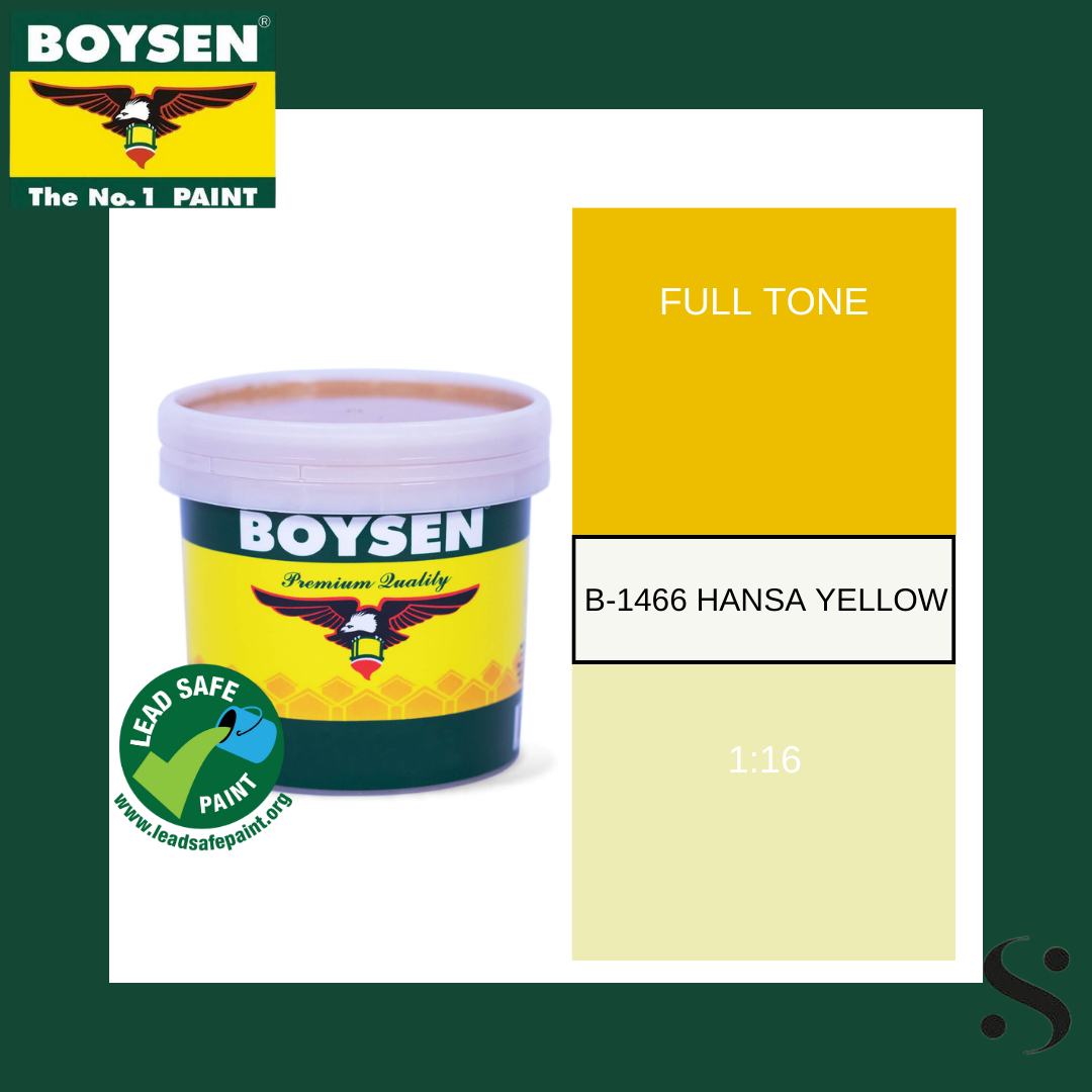 Boysen Latex Color Hansa Yellow B1466 1/4L (Exterior Paint Water Based ...