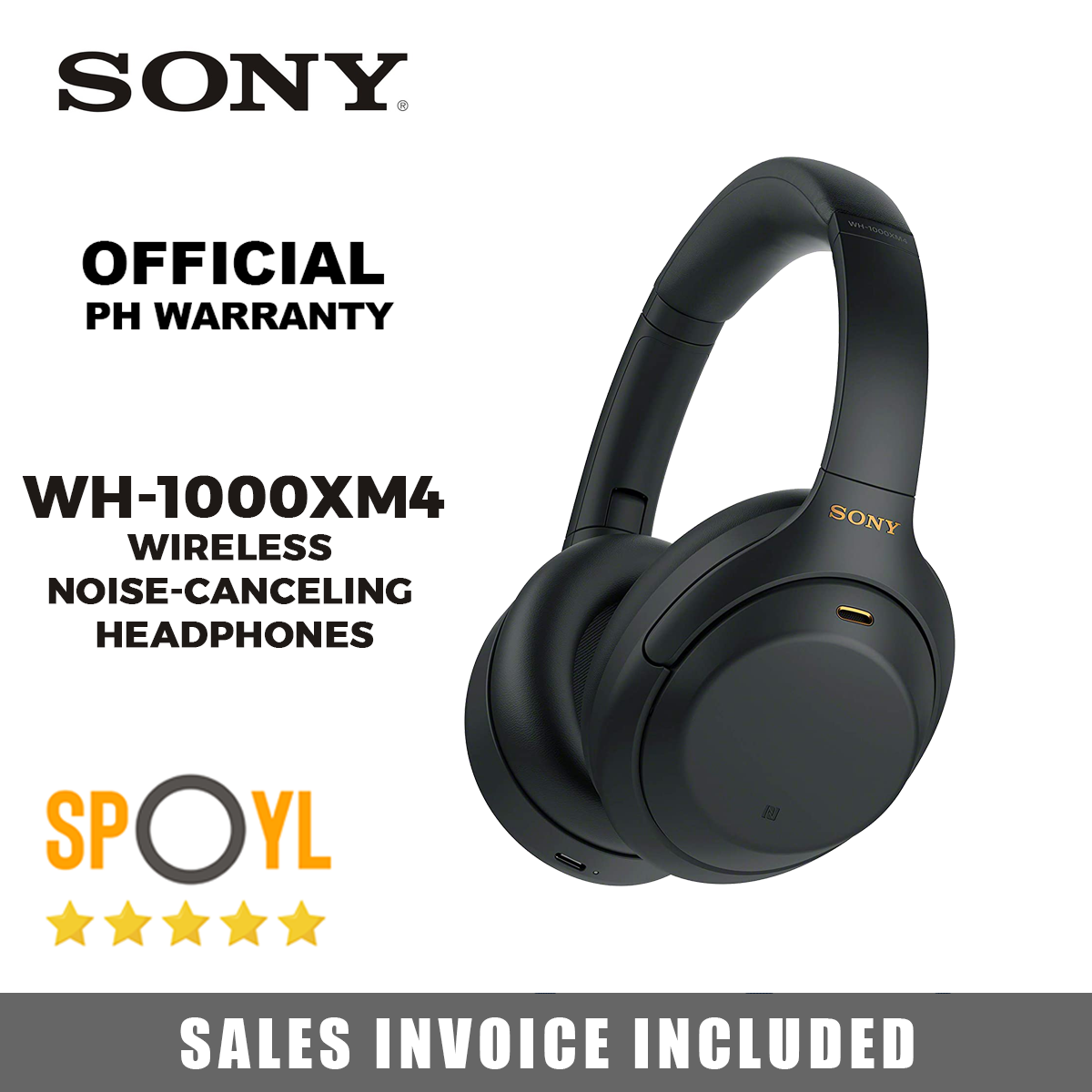 Sony WH-1000XM4/ WH1000XM4 Wireless Noise-Canceling Headphones - Spoyl ...