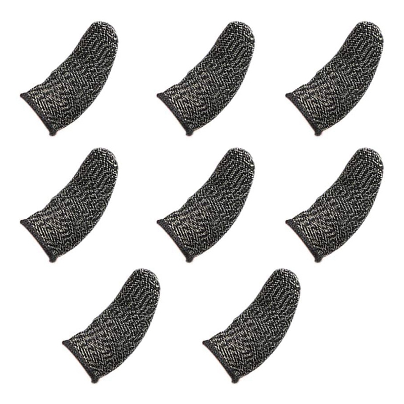 Finger Sleeves For Gaming Mobile Game Contact Screen Finger Cot Smooth Thin Anti-Sweat For PUBG Mobile Games(8 Pcs)