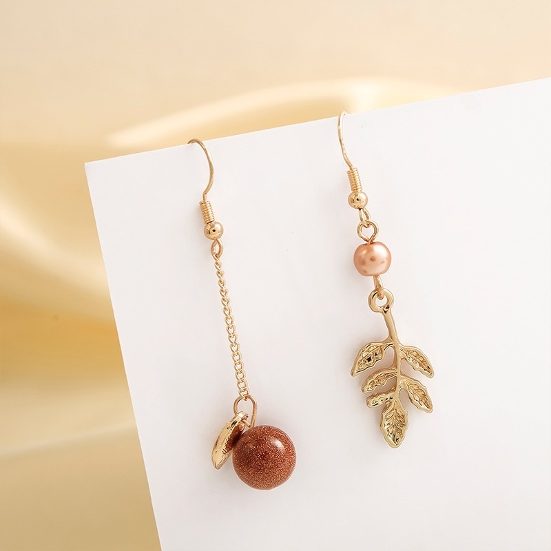 Bông tai dài pha lê phong cách Hàn Quốc Bông tai hoa thanh lịch
