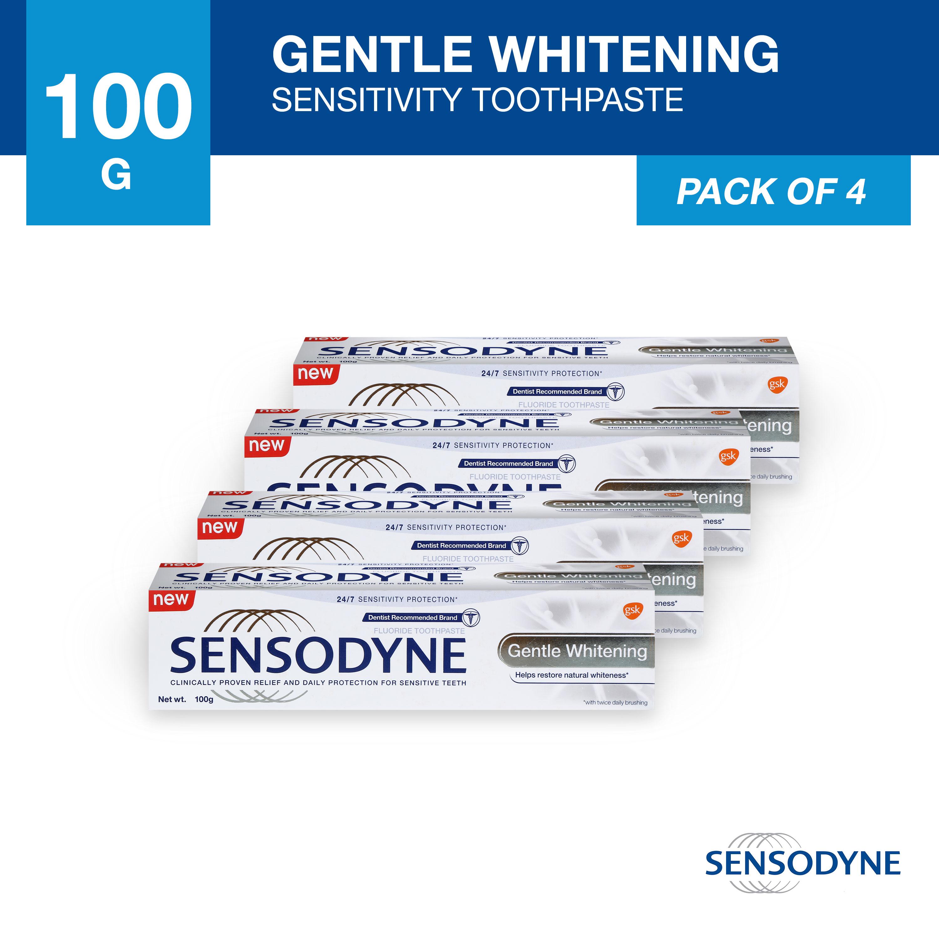 Sensodyne Gentle Whitening Toothpaste for Sensitive Teeth 100g [Pack of 4]