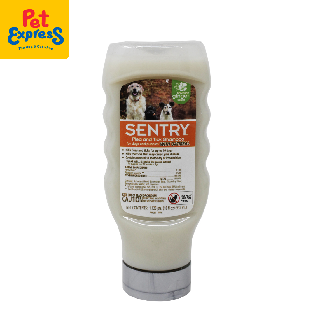 sentry flea & tick shampoo with oatmeal for dogs and puppies