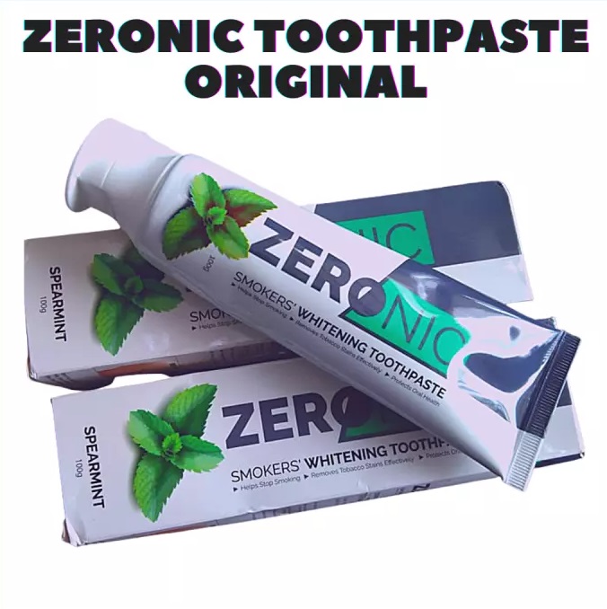 ZERONIC SMOKERS' WHITENING TOOTHPASTE/STAIN REMOVAL FORMULA AUTHENTIC