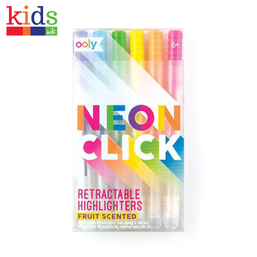 Ooly Click Scented Retractable 130053 Neon Highlighters Kids Ink