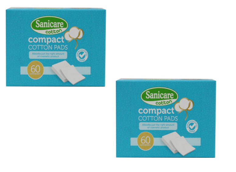 Sanicare Compact Cotton Pads 60's x 2 Lazada PH