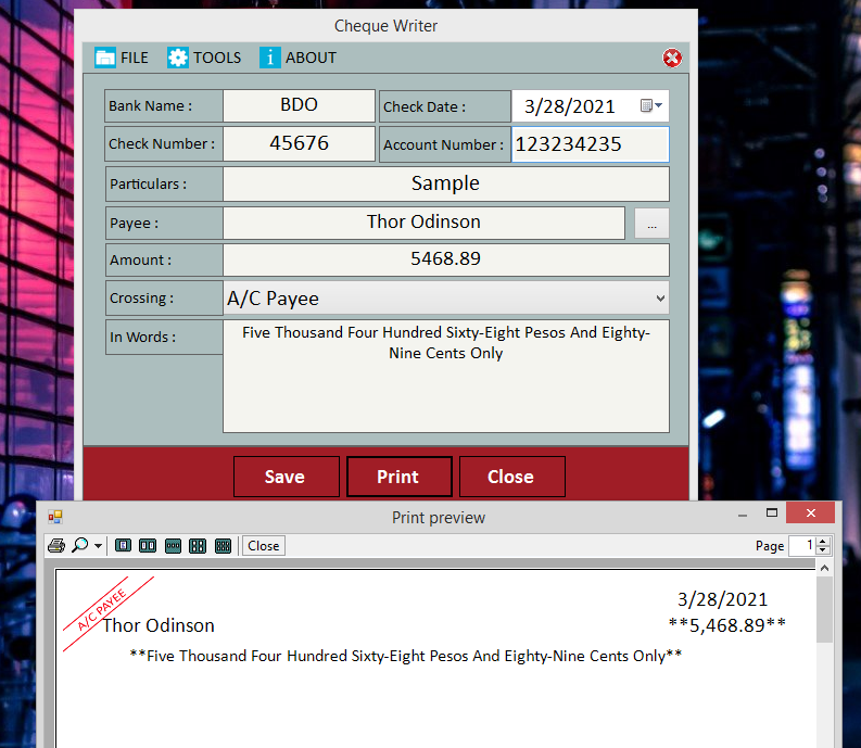 App Custom Check Writer Software Lazada PH