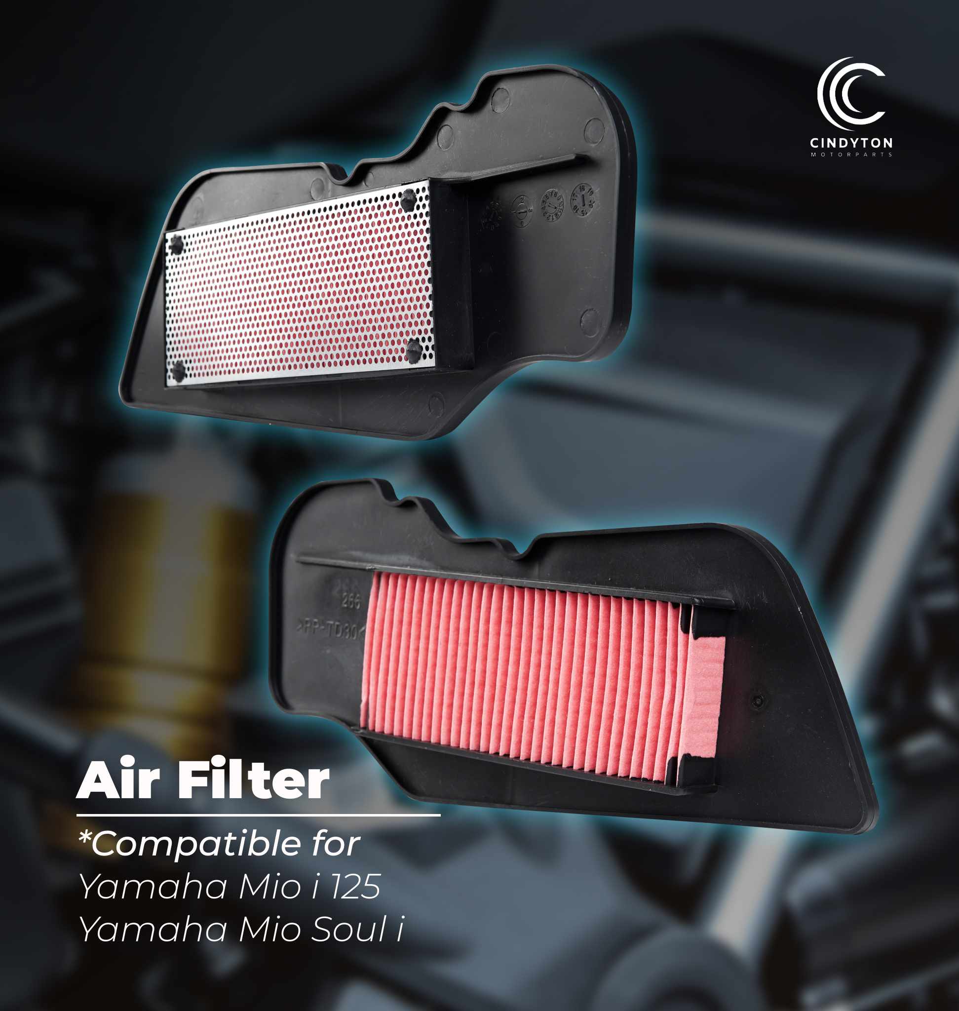 Yamaha Mio i Air Filter mio i 125/ mio soul i 125( Front and Back View