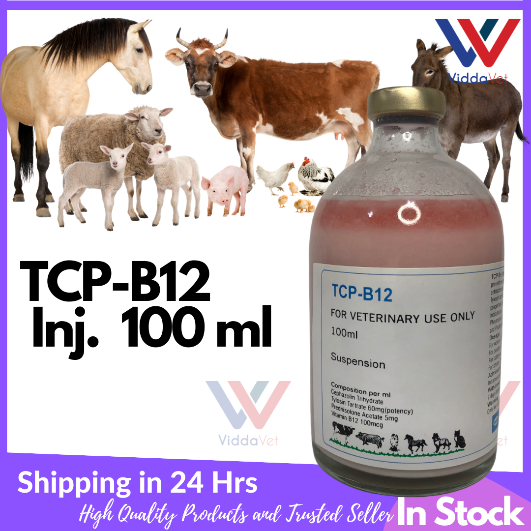 TCPB12 Inj. 100 ML for animals Livestock pets cattle sheep goat pigs