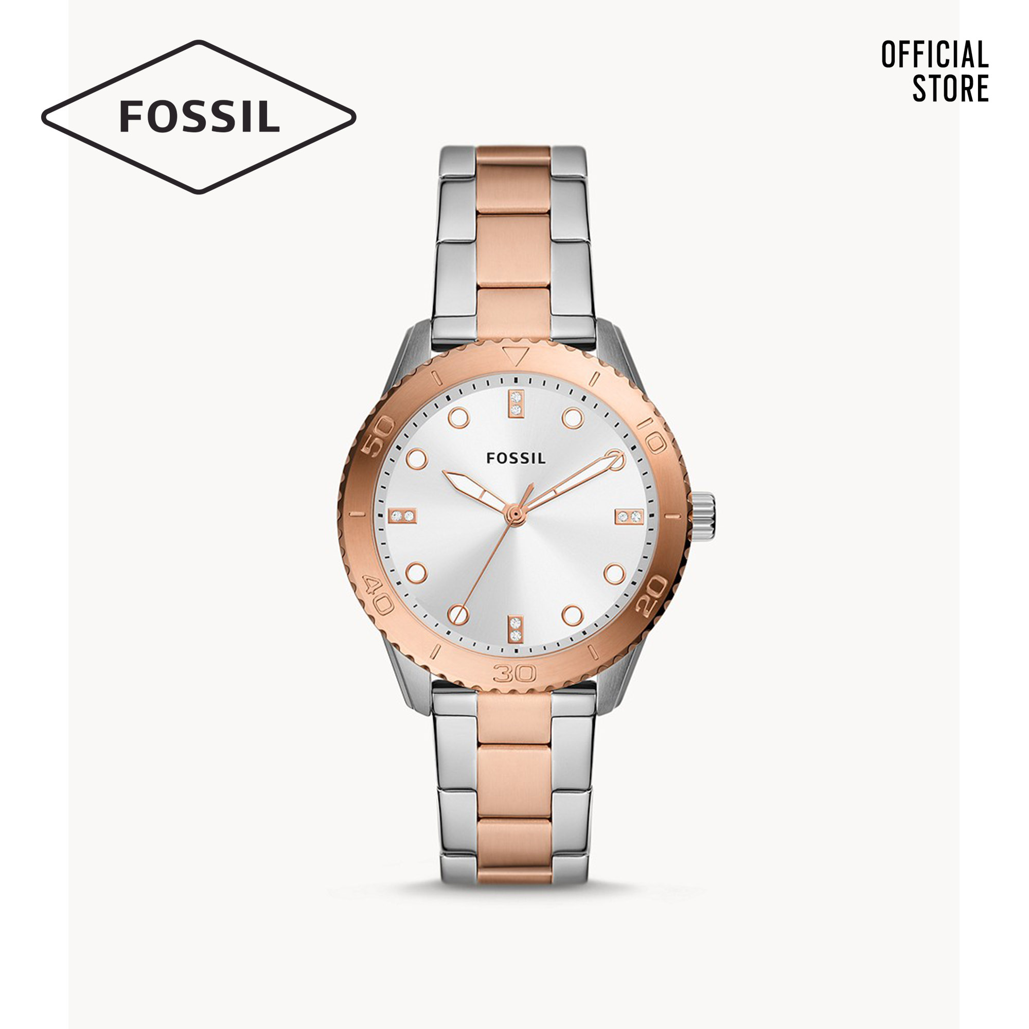 Fossil Dayle Twotone Stainless Steel Watch BQ3887 | Lazada PH