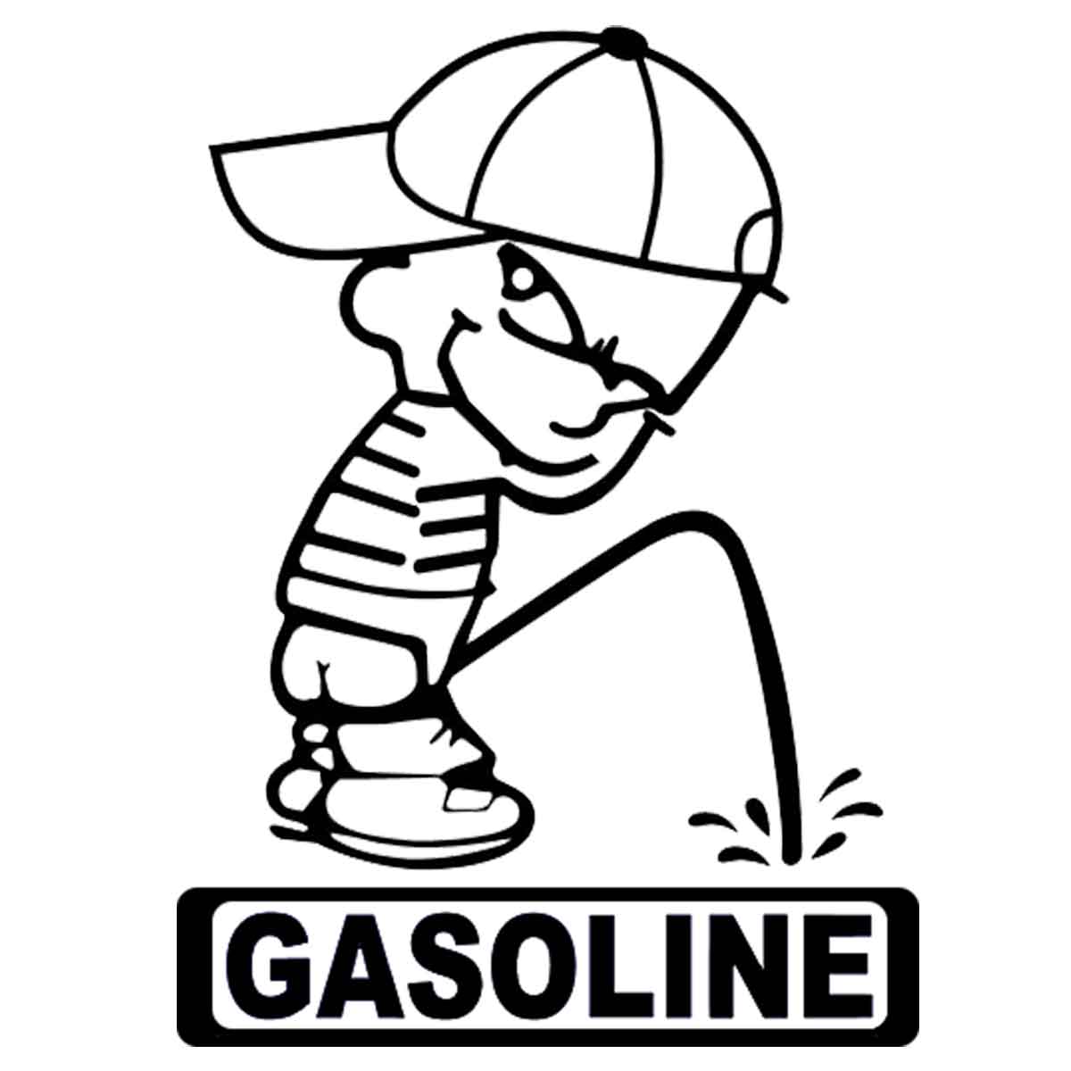 Diesel, Gasoline, Unleaded and keep distance PVC Diecut 3x3.7in