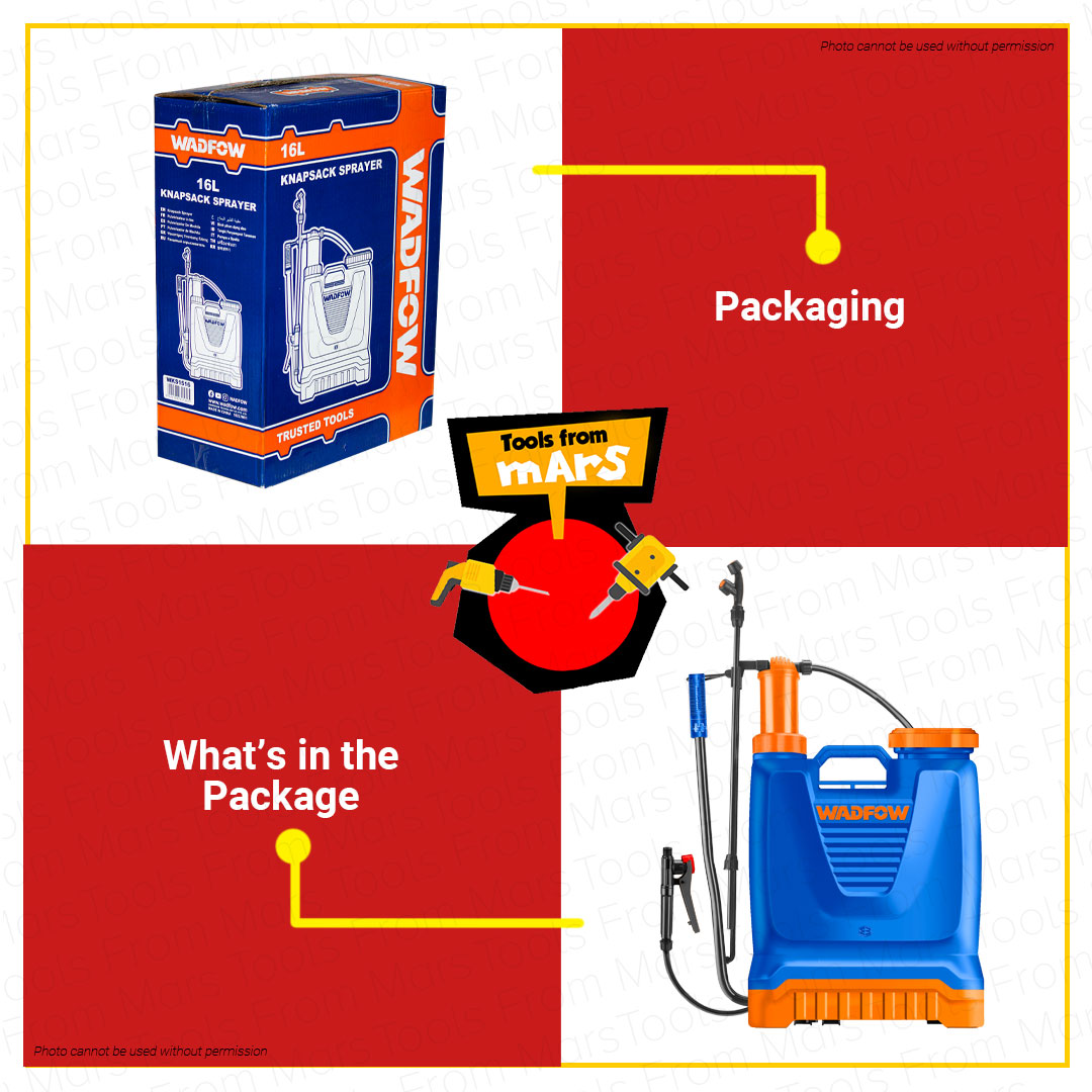 WADFOW Knapsack Sprayer 16L M Manual Knapsack Sprayer Garden Tank Sprayer  Garden Tools WKS1516 TFM WHT