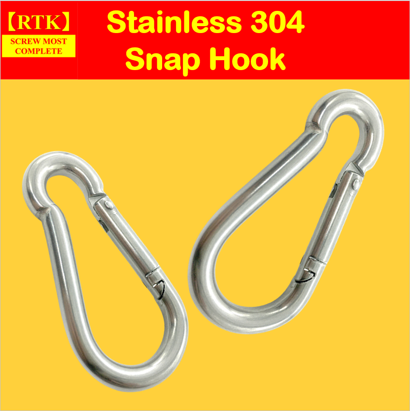 RTK 6mm10mm 304 Stainless Safety Snap Hook Stainless Carabiner Eye