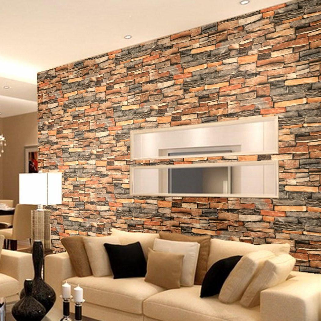 Oya Wallpaper 3d Bricks Wallsticker Pvc 10meters By 45cm Home Living Room Waterproof Self Adhesive Wall Paper