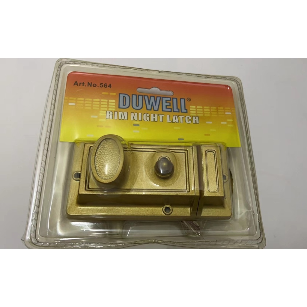 Duwell Door Lock Rim Night Latch for gate door doorknob lever type