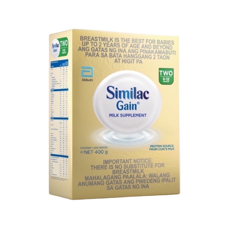 Similac gain 6 store to 12 months