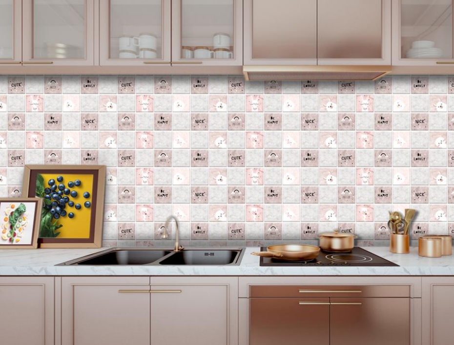 Marble Kitchen decorate Wallpaper Waterproof and Oil proof Stickers ...