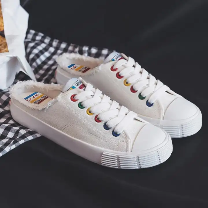 backless canvas shoes