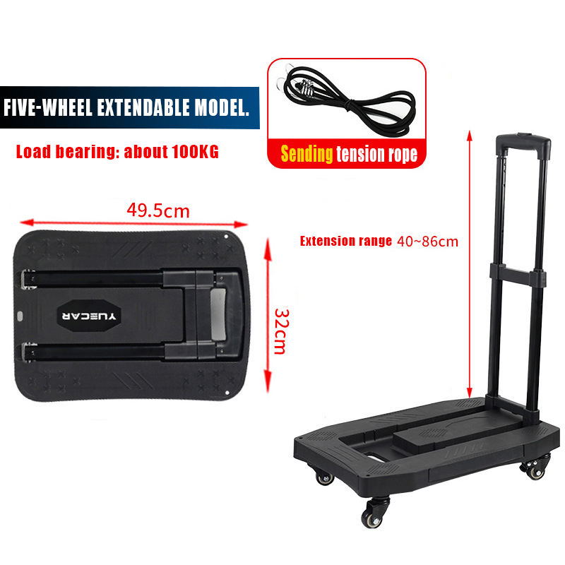 Small cart express small pull cart pull cart folding portable pull